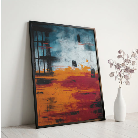 Bold Abstract Expressionist Palette Knife Art Print