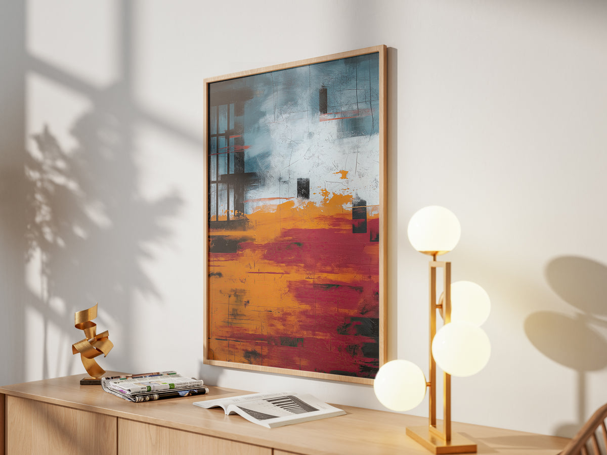 Bold Abstract Expressionist Palette Knife Art Print