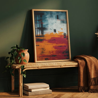 Bold Abstract Expressionist Palette Knife Art Print