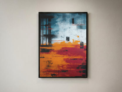 Bold Abstract Expressionist Palette Knife Art Print