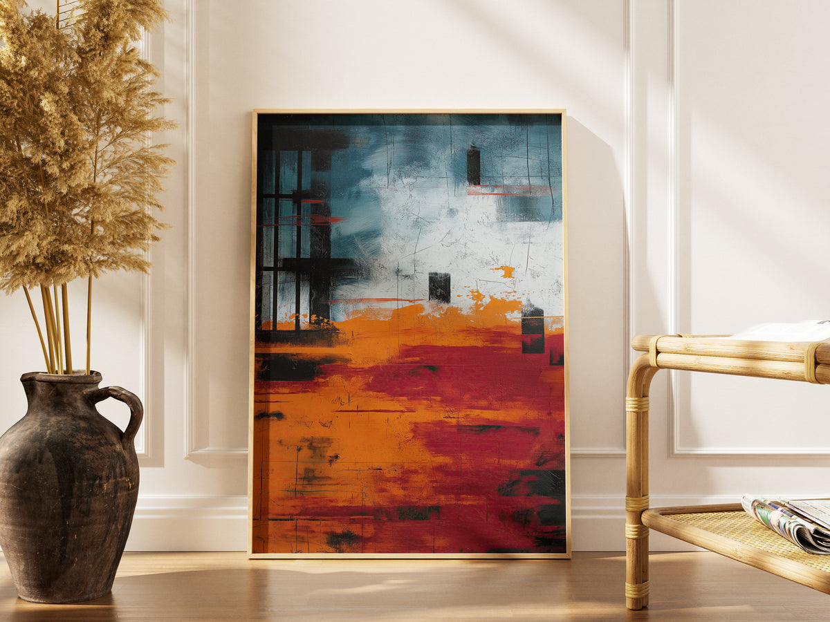 Bold Abstract Expressionist Palette Knife Art Print