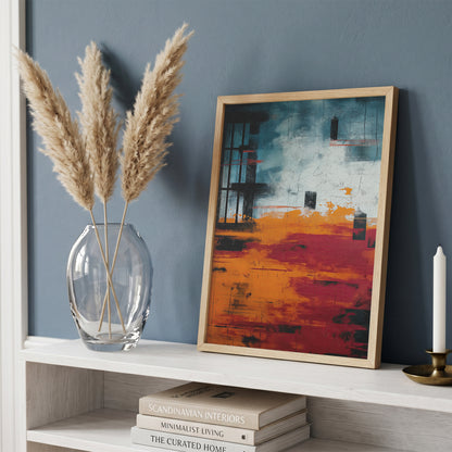 Bold Abstract Expressionist Palette Knife Art Print