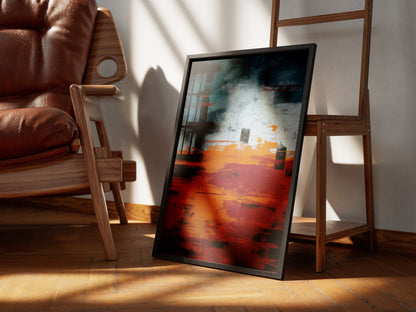 Bold Abstract Expressionist Palette Knife Art Print