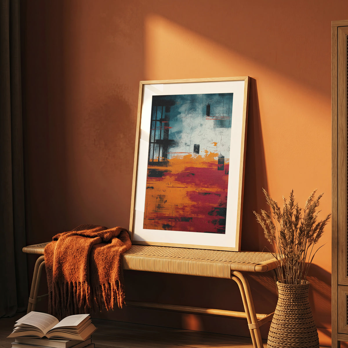 Bold Abstract Expressionist Palette Knife Art Print