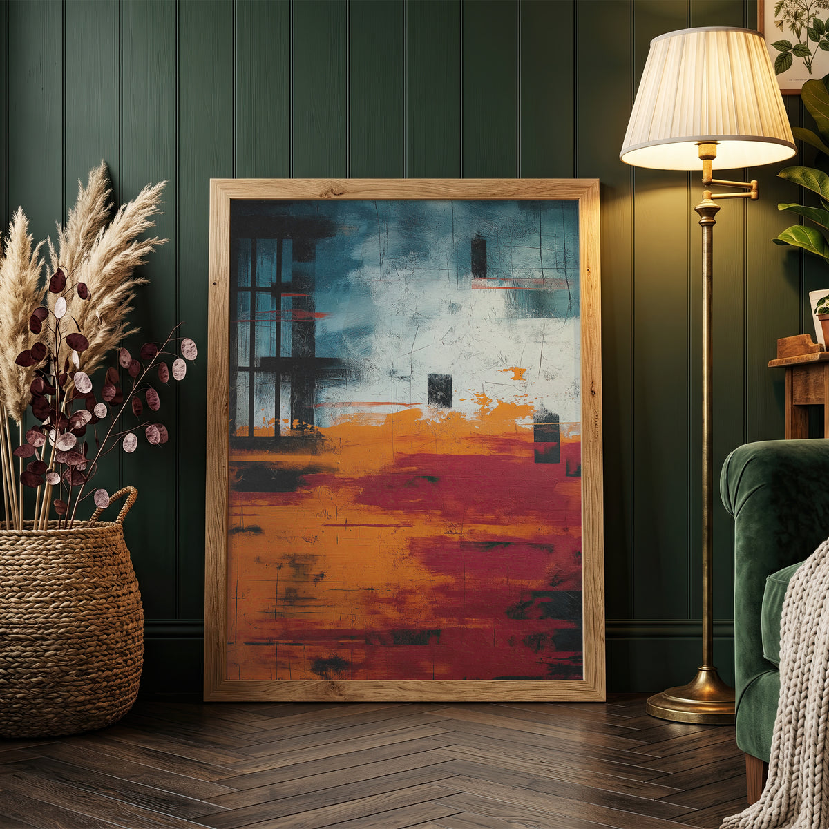 Bold Abstract Expressionist Palette Knife Art Print