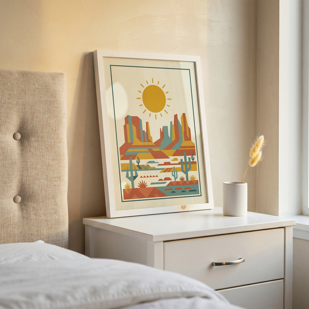 Mid Century Modern Southwestern Desert Art Print
