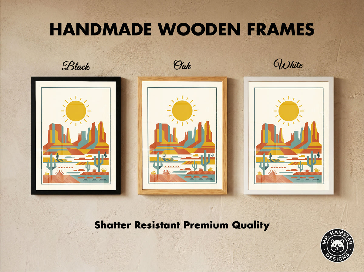 Mid Century Modern Southwestern Desert Art Print