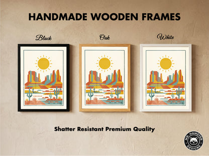 Mid Century Modern Southwestern Desert Art Print