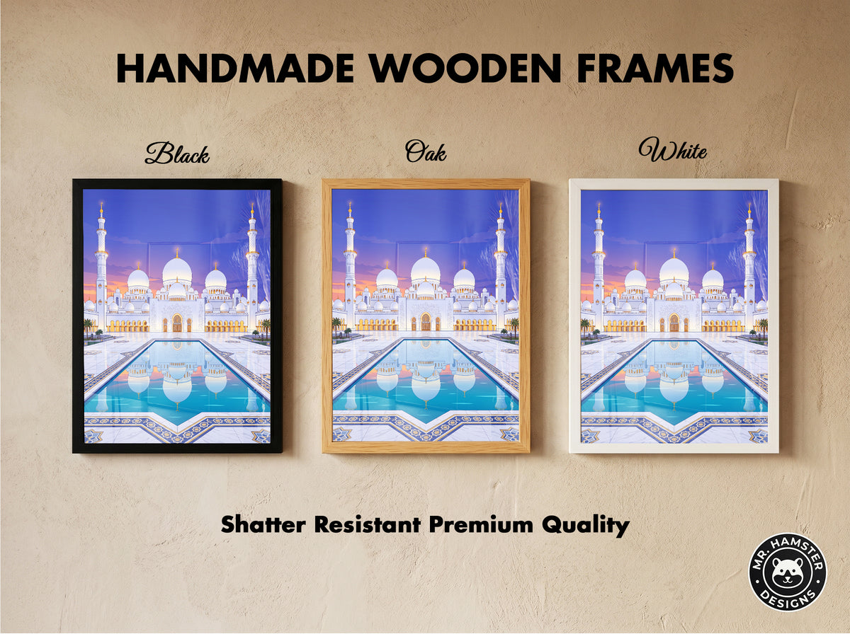 Sheikh Zayed Grand Mosque Turquoise Pool Reflection Print