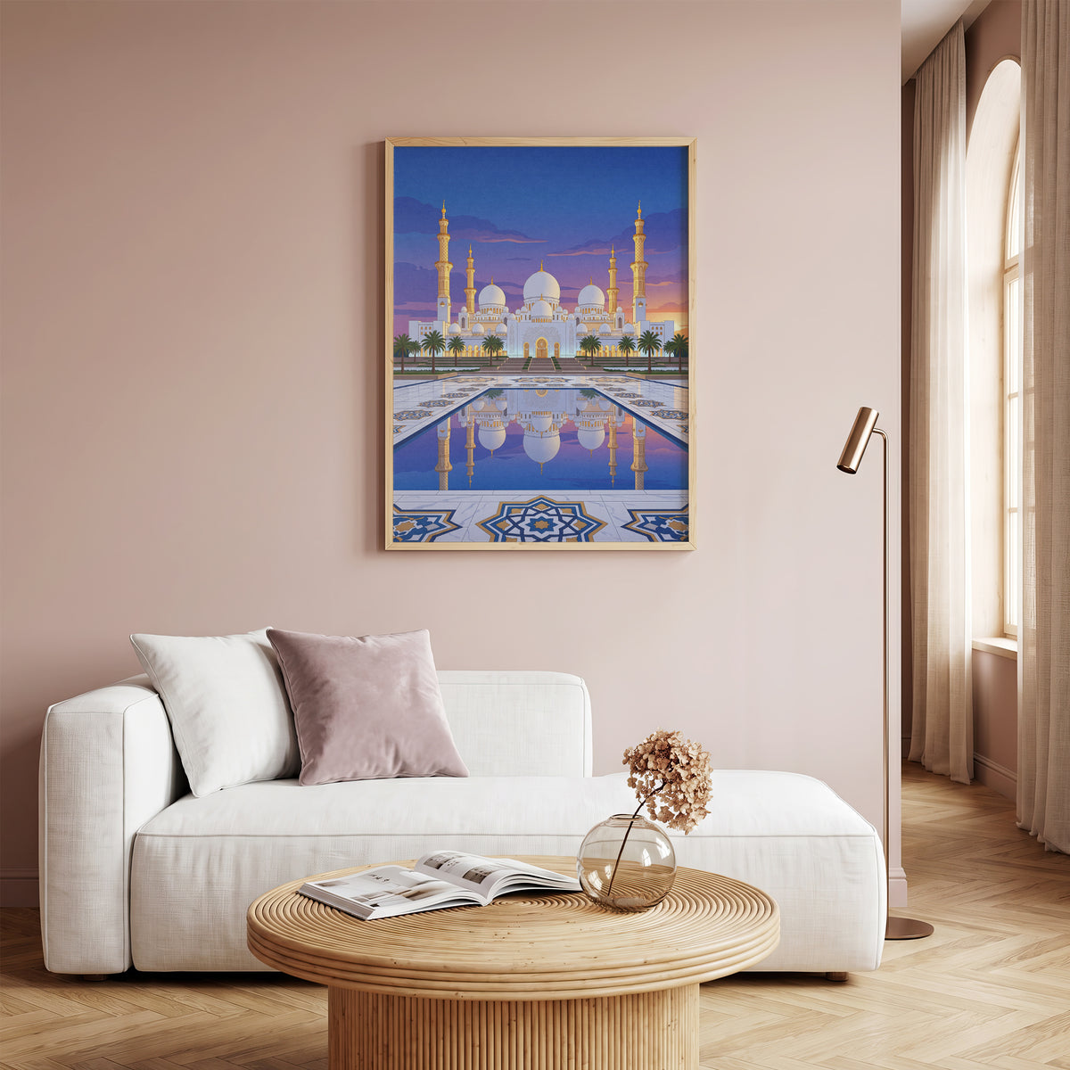 Sheikh Zayed Grand Mosque Geometric Star Mosaic Print