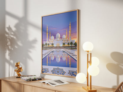Sheikh Zayed Grand Mosque Geometric Star Mosaic Print