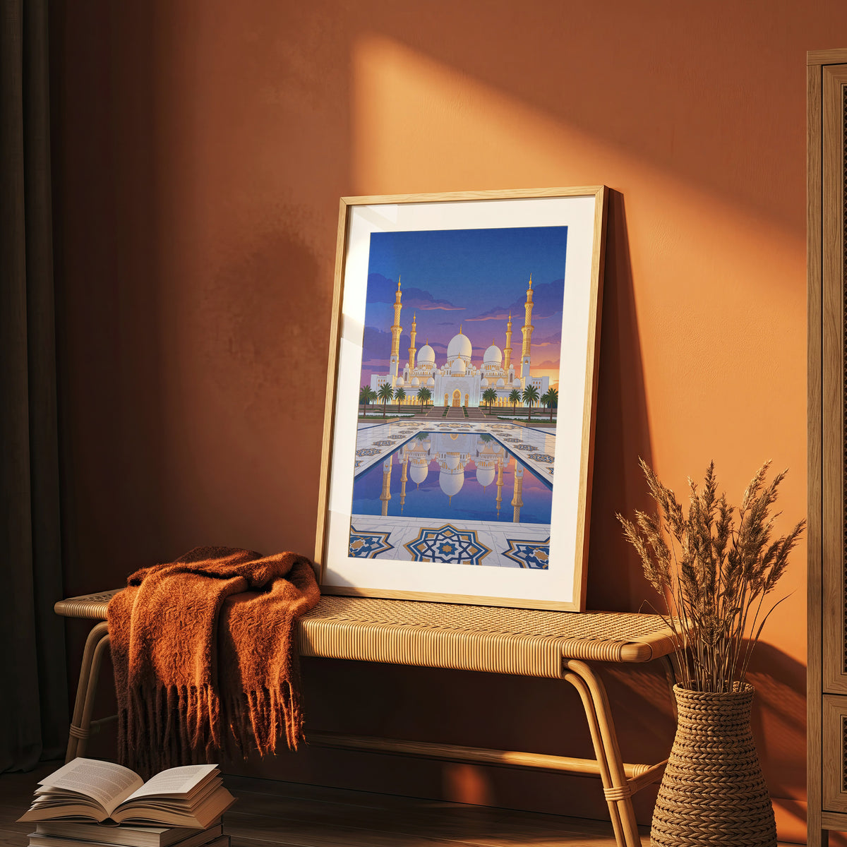 Sheikh Zayed Grand Mosque Geometric Star Mosaic Print