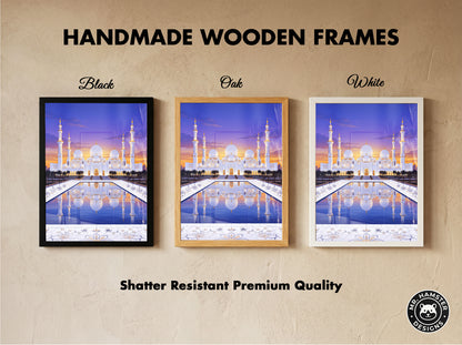 Sheikh Zayed Grand Mosque Floral Inlay Marble Courtyard Print