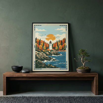 Acadia National Park Maine Lighthouse Art Print