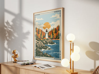 Acadia National Park Maine Lighthouse Art Print