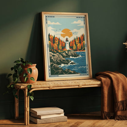 Acadia National Park Maine Lighthouse Art Print