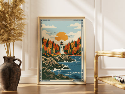 Acadia National Park Maine Lighthouse Art Print