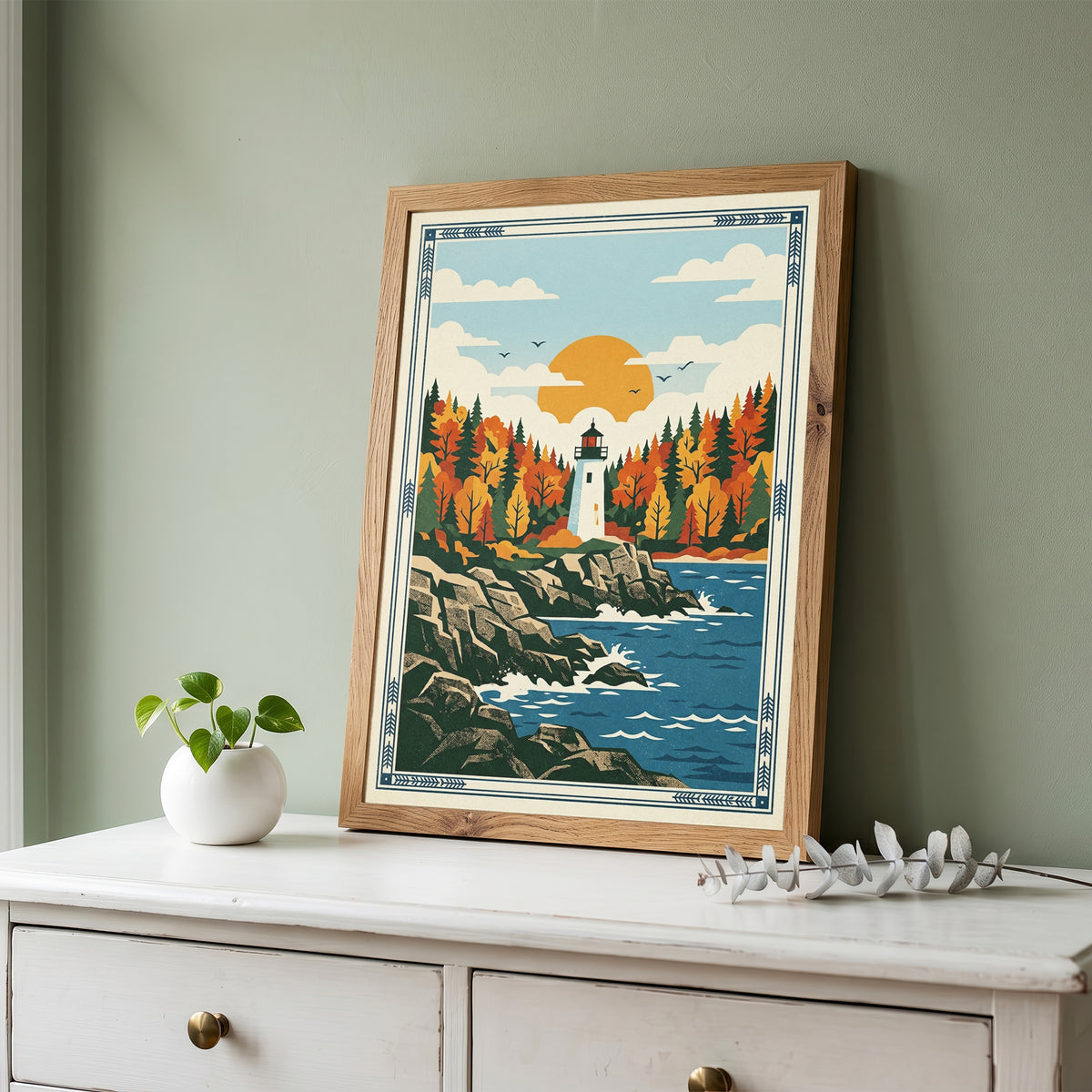 Acadia National Park Maine Lighthouse Art Print