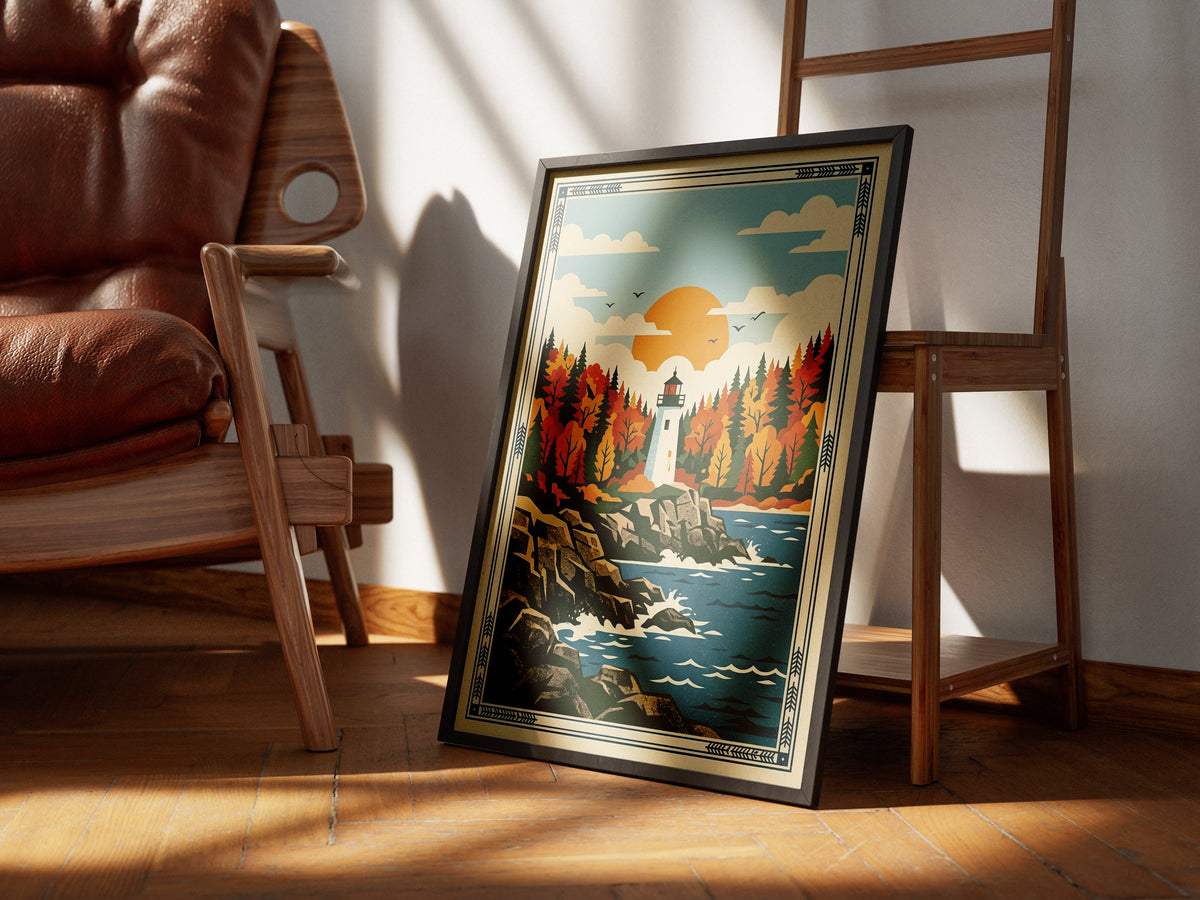 Acadia National Park Maine Lighthouse Art Print
