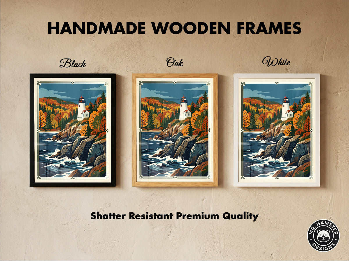Acadia Maine Bass Harbor Lighthouse Coastal Cliffs Print