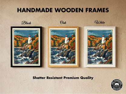 Acadia Maine Bass Harbor Lighthouse Coastal Cliffs Print