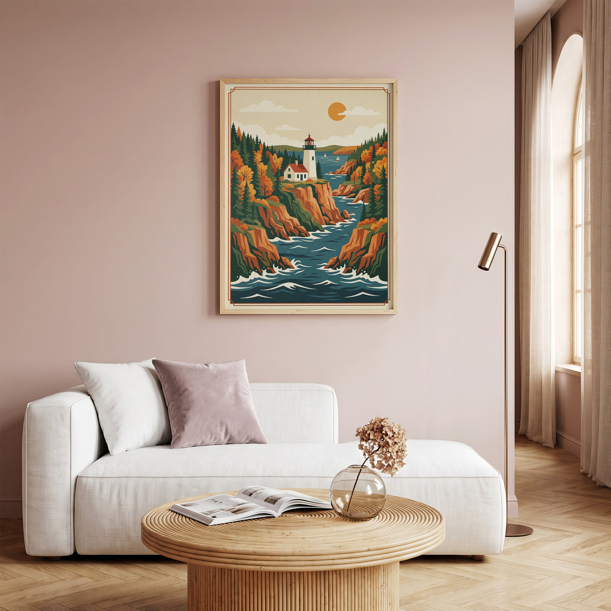 Acadia National Park Coastal Inlet & Lighthouse Print