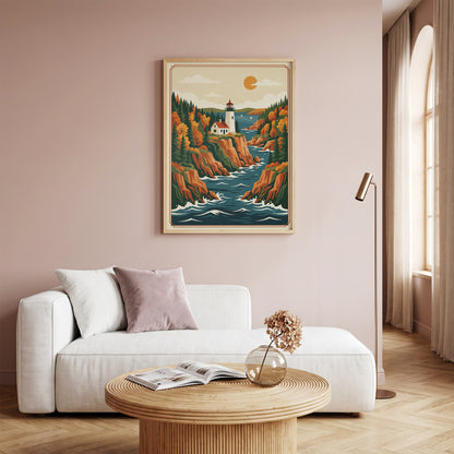 Acadia National Park Coastal Inlet & Lighthouse Print