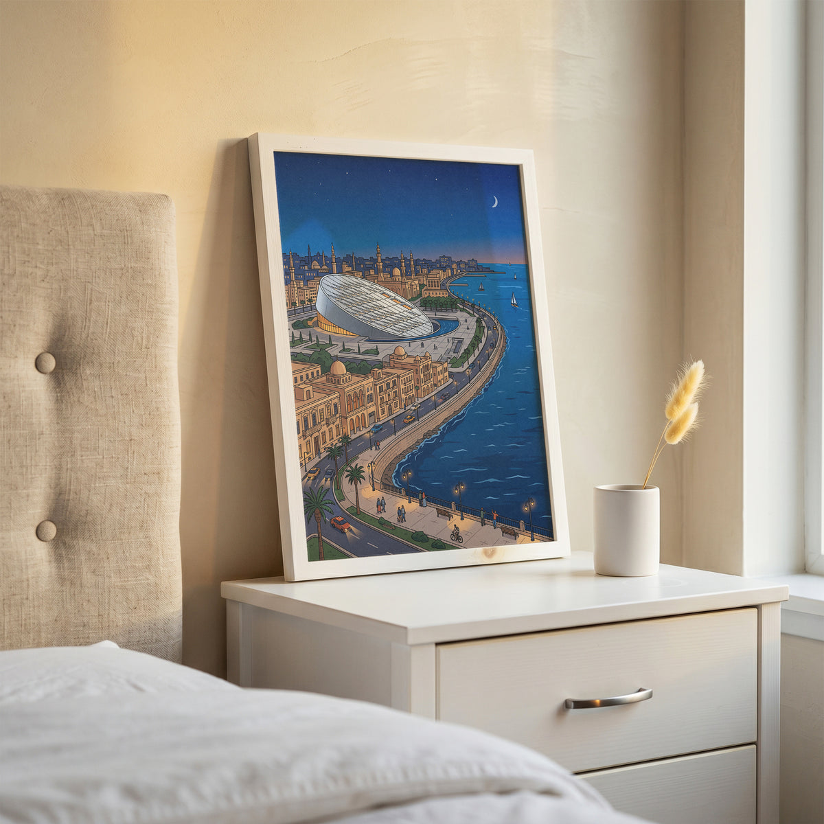 Alexandria Egypt Corniche & Modern Library Art Print