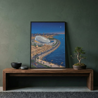 Alexandria Egypt Corniche & Modern Library Art Print