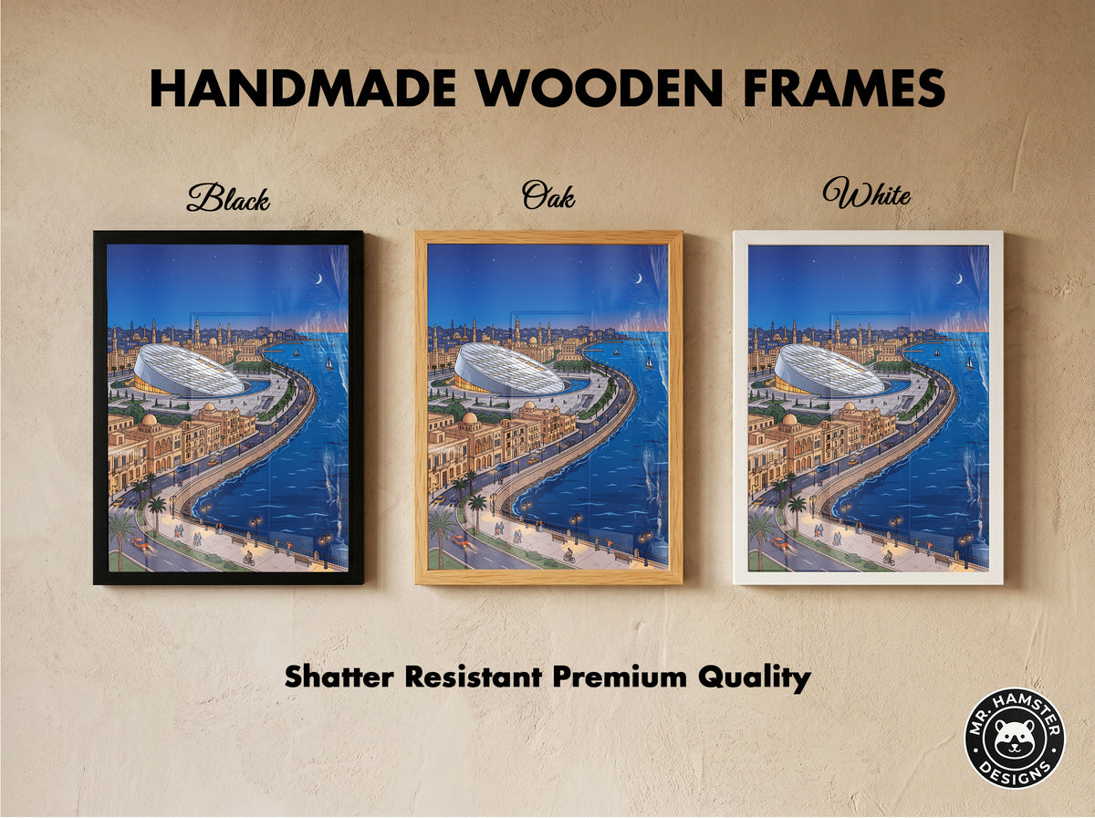 Alexandria Egypt Corniche & Modern Library Art Print