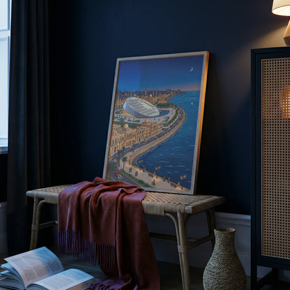 Alexandria Egypt Corniche & Modern Library Art Print