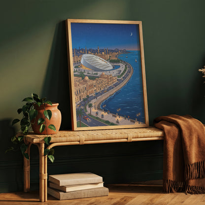 Alexandria Egypt Corniche & Modern Library Art Print