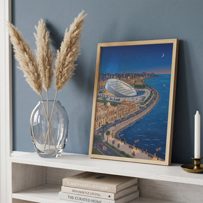 Alexandria Egypt Corniche & Modern Library Art Print