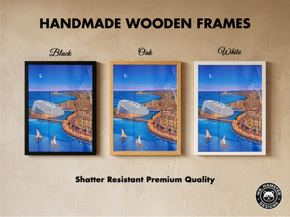Alexandria Egypt Mediterranean Harbor & Qaitbay Citadel Print