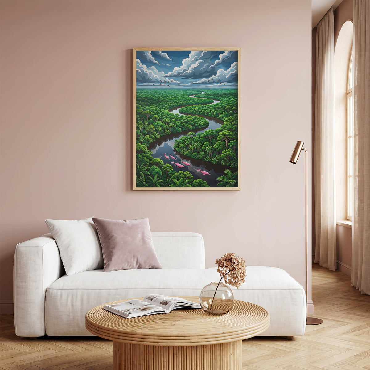 Winding Amazon River Rainforest Canopy Art Print