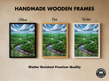 Winding Amazon River Rainforest Canopy Art Print