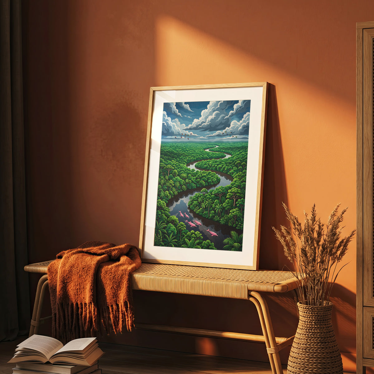 Winding Amazon River Rainforest Canopy Art Print