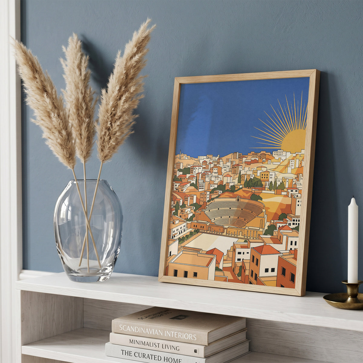 Amman Jordan Roman Theater Sunburst Sunrise Art Print