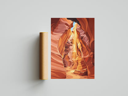 Antelope Canyon Arizona Sandstone Slot Canyon Art Print