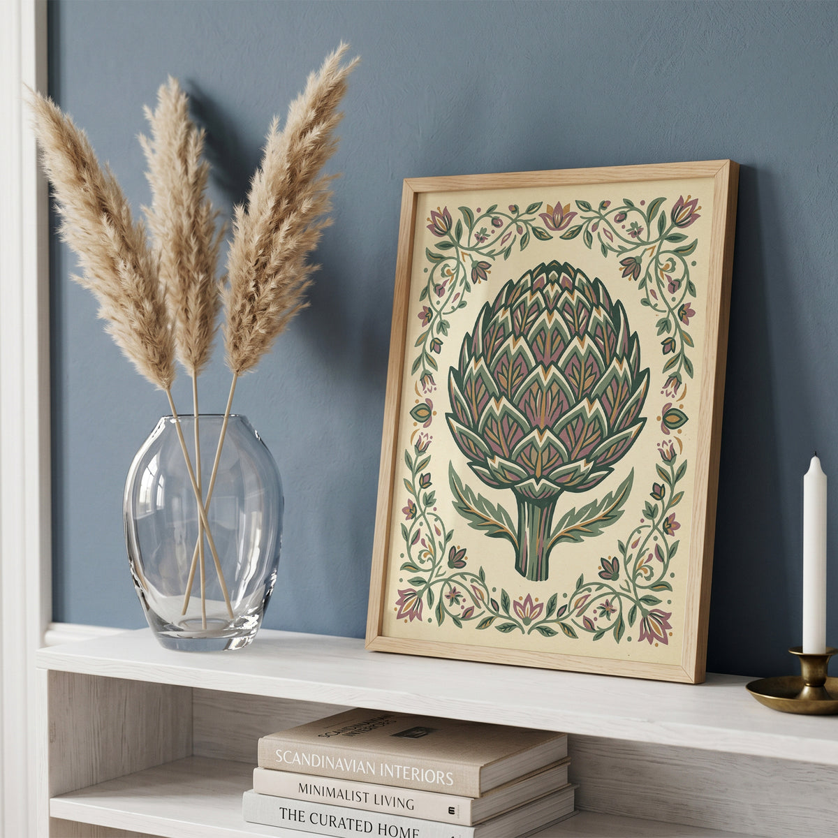 Detailed Artichoke Botanical Drawing Art Print
