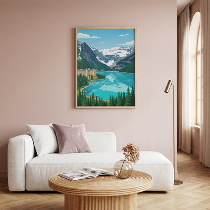 Banff Lake Louise Canoe Dock Poster - Alpine Summer Art Print