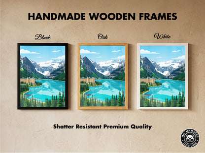 Banff Lake Louise Canoe Dock Poster - Alpine Summer Art Print