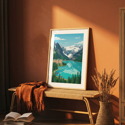 Banff Lake Louise Canoe Dock Poster - Alpine Summer Art Print