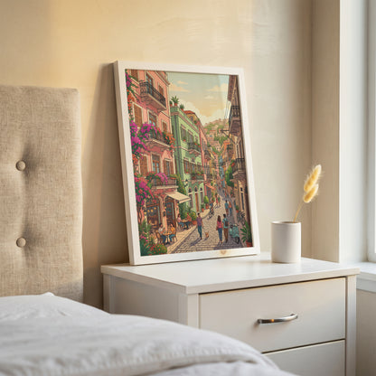 Beirut Gemmayzeh Balconies Poster - Vintage Lebanon Wall Art