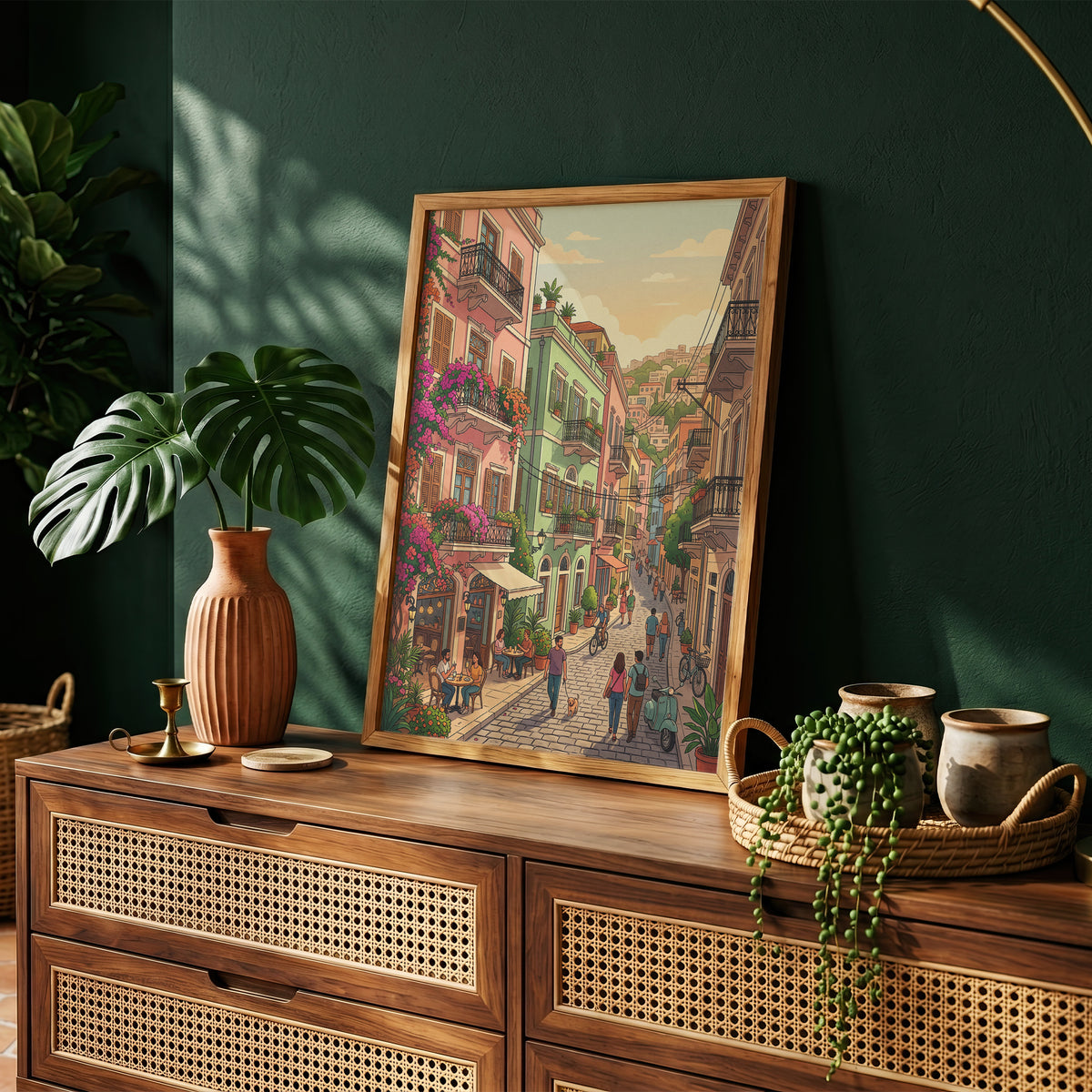 Beirut Gemmayzeh Balconies Poster - Vintage Lebanon Wall Art