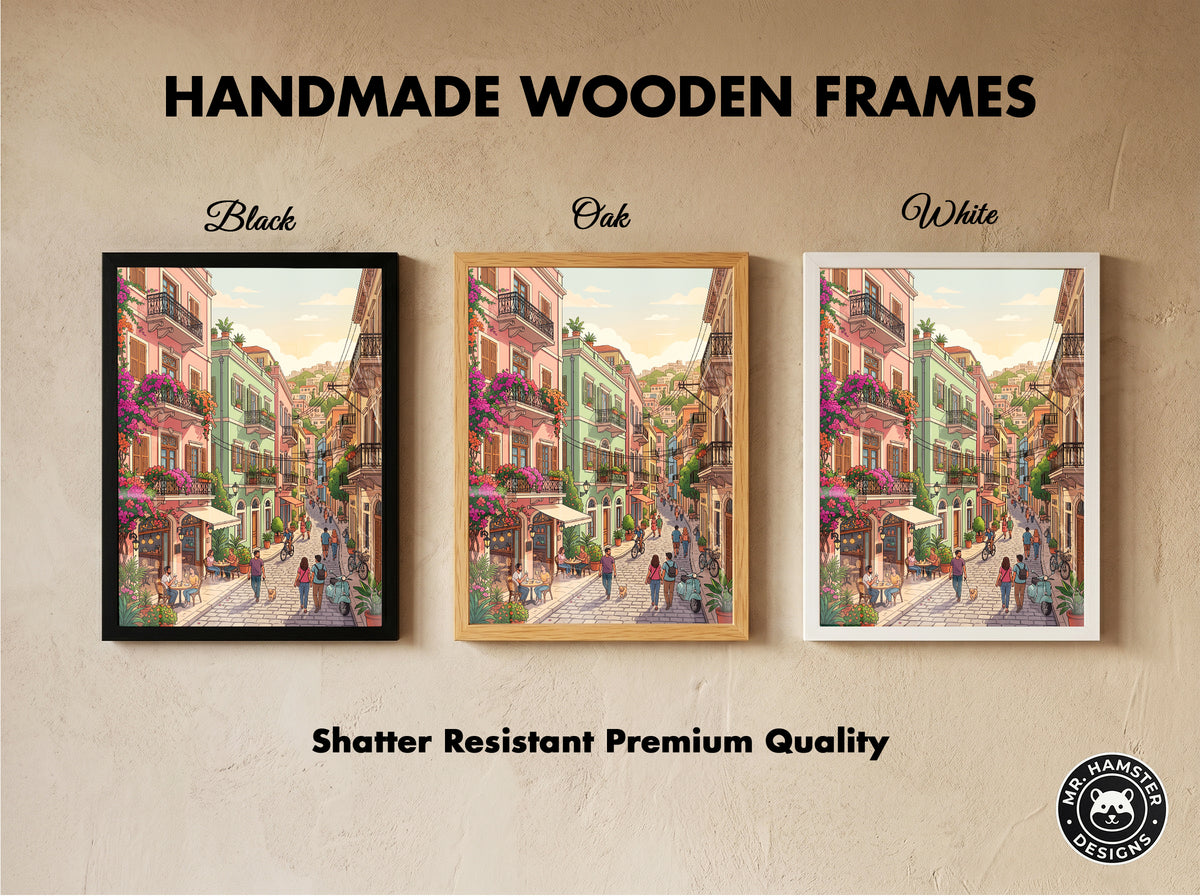 Beirut Gemmayzeh Balconies Poster - Vintage Lebanon Wall Art
