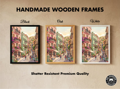 Beirut Gemmayzeh Balconies Poster - Vintage Lebanon Wall Art