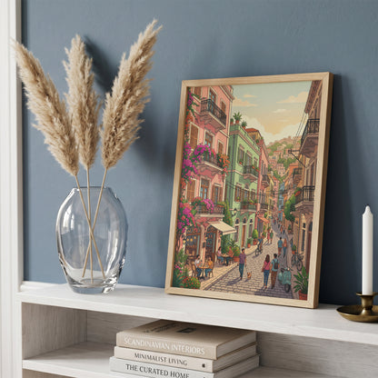 Beirut Gemmayzeh Balconies Poster - Vintage Lebanon Wall Art