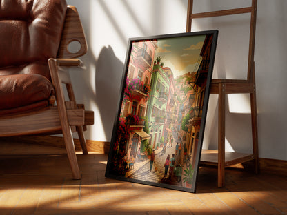 Beirut Gemmayzeh Balconies Poster - Vintage Lebanon Wall Art