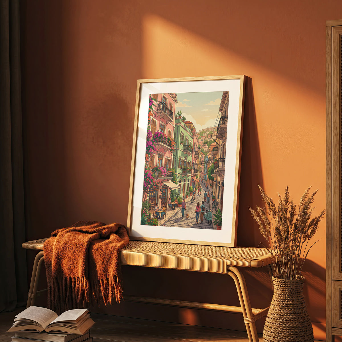 Beirut Gemmayzeh Balconies Poster - Vintage Lebanon Wall Art
